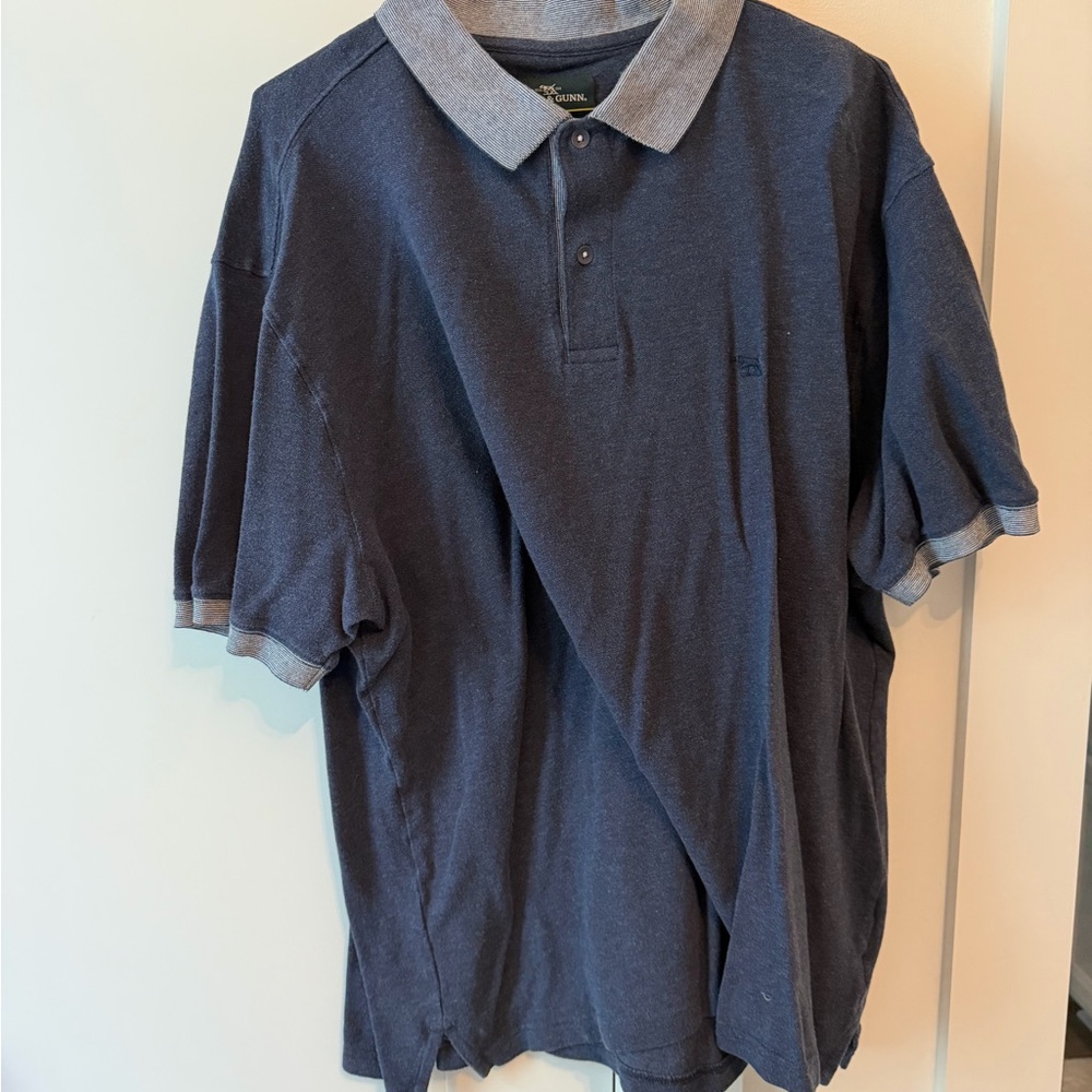 Rodd & Gunn Navy Polo with Light Gray Contrast Collar